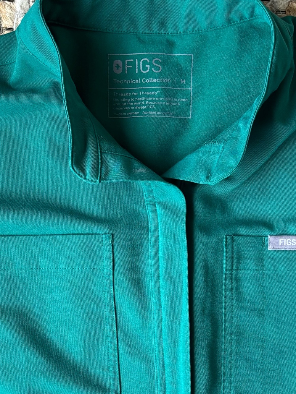 FIGS Rafaela Jogger ScrubJumpsuit Amazon Green Size Medium - Picture 6 of 10